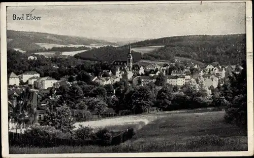 Ak Bad Elster im Vogtland, Gesamtansicht, Kirche