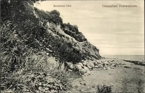Ak Travemünde Lübeck, Brodtener Ufer