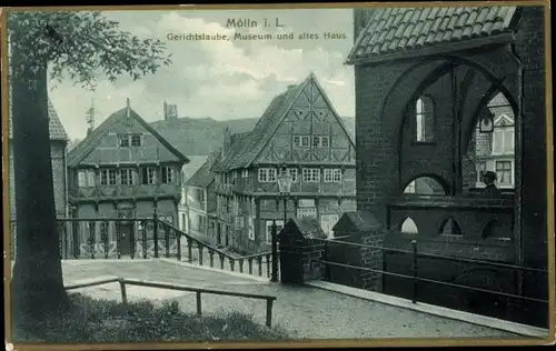 Ak Mölln in Lauenburg, Gerichtslaube, Museum, Altes Haus