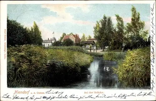 Ak Niendorf Timmendorfer Strand in Ostholstein, Bei der Brücke