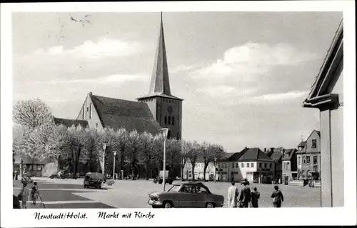 Ak Neustadt in Holstein, Markt mit Kirche