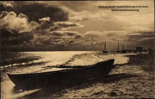 Ak Ostseebad Schönberger Strand Schönberg in Holstein, Meeresstimmung, Boot