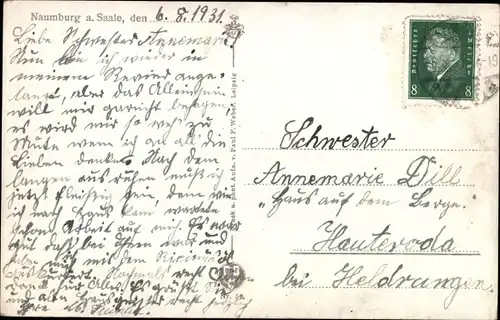 Ak Naumburg an der Saale, Dom