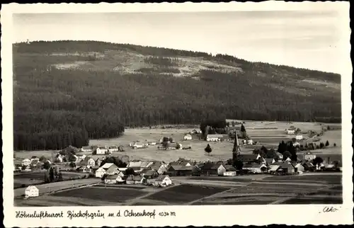 Ak Bischofsgrün im Fichtelgebirge, Gesamtansicht, Ochsenkopf