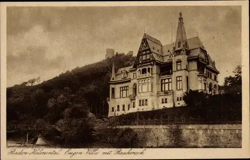 Ak Baden in Niederösterreich, Helenental, Eugen-Villa mit Rauheneck