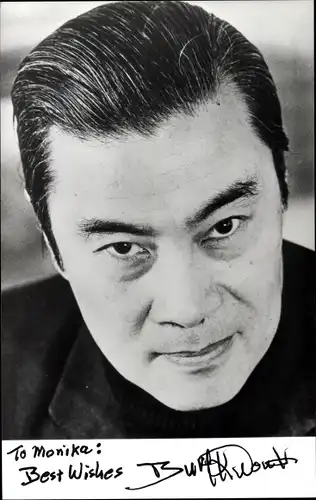 Ak Schauspieler Burt Kwouk, Portrait, Autogramm