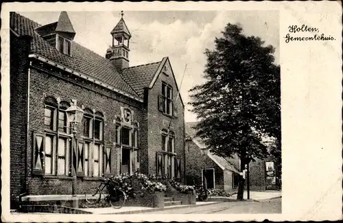 Ak Holten Overijssel Niederlande, Rathaus