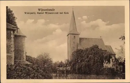 Ak Wijnandsrade Limburg Niederlande, Kasteel, Kirche