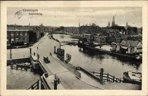 Ak Groningen Niederlande, Bascule-Brücke