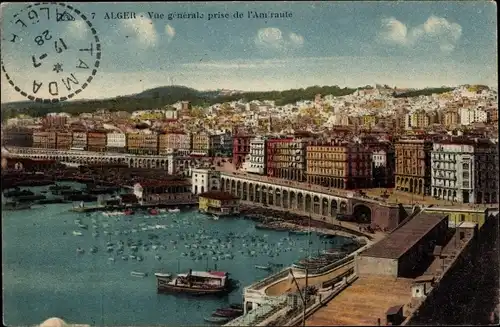 Ak Algier Alger Algerien, Stadt von der Admiralität gesehen