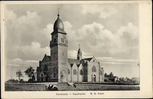 Ak Kerkrade Limburg Niederlande, Kaalheide, R. K. Kirche