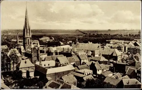 Ak Sittard Limburg Niederlande, Panorama, Kirche