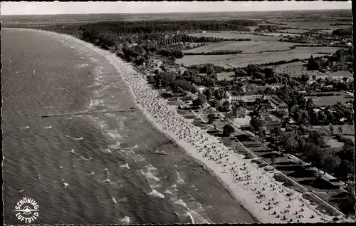 Ak Scharbeutz in Ostholstein, Strand, Fliegeraufnahme