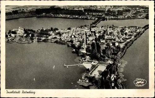 Ak Ratzeburg im Herzogtum Lauenburg, Fliegeraufnahme