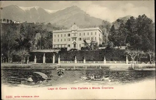 Ak Lago di Como Lombardia, Villa Carlotta, Monte Crocione