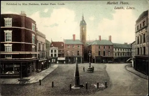 Ak Louth Lincolnshire England, Marktplatz