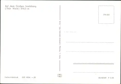 Ak Brotterode in Thüringen, Großer Inselsberg, Turm