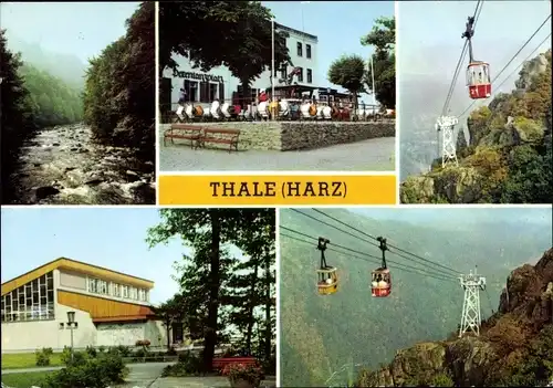 Ak Thale im Harz, Hexentanzplatz, Bergstation, Personenschwebebahn, Bodetal