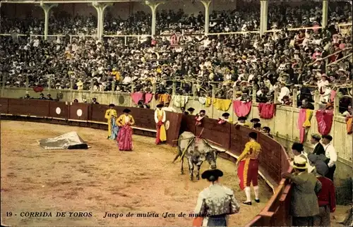 Ak Stierkampf, Corrida de Toros, Juego de muleta