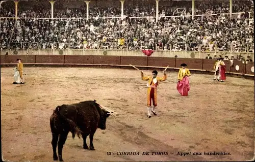 Ak Stierkampf, Corrida de Toros, Ruf nach Banderillas