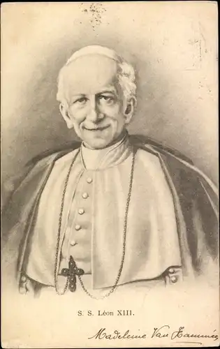 Ak Papst Leo XIII., Vincenzo Gioacchino Pecci, Portrait