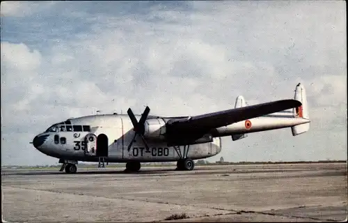 Ak Belgisches Militärflugzeug, Force Aérienne Belge, Fairchild Packet, C 119 G