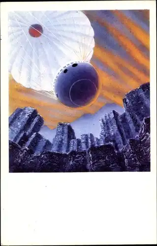 Künstler Ak Sokolov, A., Landung auf der Venus, Sowjetunion