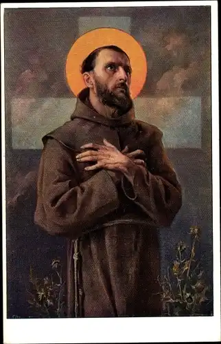 Künstler Ak Heiliger Franziskus von Assisi
