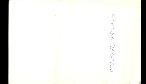 Ak Schauspielerin und Politikerin Glenda Jackson, Portrait, Autogramm
