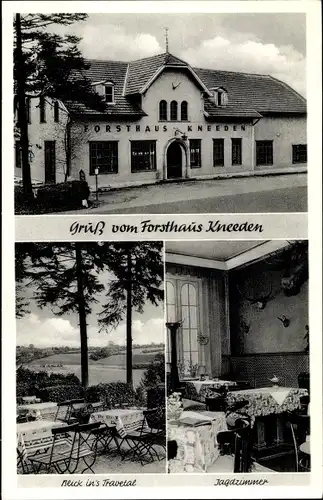 Ak Kneeden Bad Oldesloe in Schleswig Holstein, Forsthaus, Jagdzimmer
