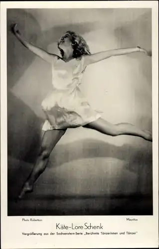 Ak Käte-Lore Schenk, Berühmte Tänzerinnen und Tänzer