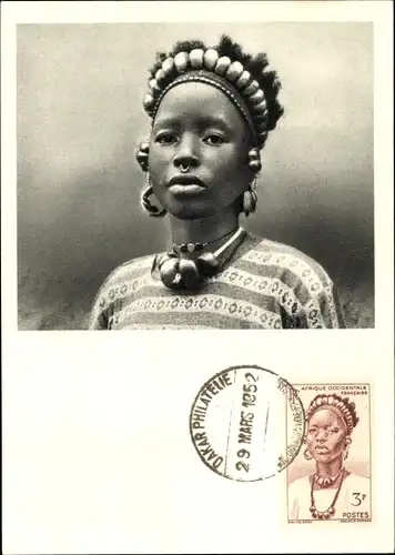 Ak Soudan Francais, junge Frau aus Djenne