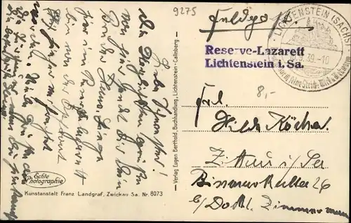 Ak Lichtenstein Callnberg, Bezirkskrankenhaus