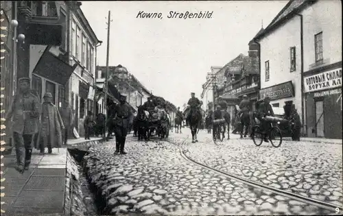 Ak Kaunas Kowno Kauen Litauen, Beim Einzug der deutschen Truppen, I. WK