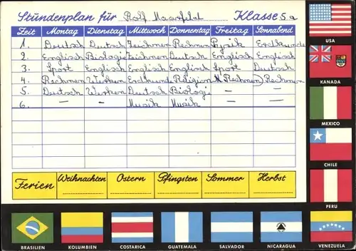 Stundenplan Klipps Kaffee Bremen  seit 1878