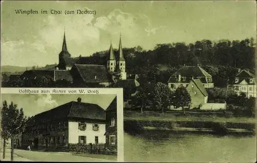 Ak Wimpfen im Tal Bad Wimpfen am Neckar, Gasthaus zum Anker, Ortsansicht