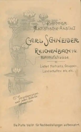 CdV Reichenbach im Vogtland, Mädchen mit Puppe, Portrait