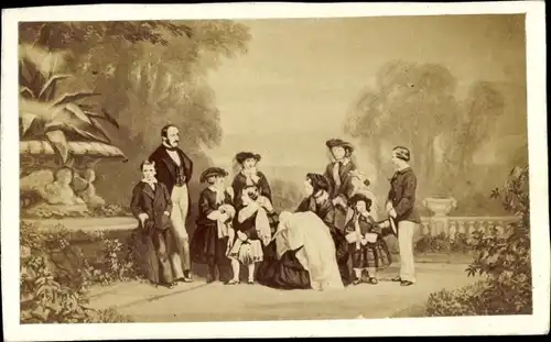 CdV Britische Königsfamilie, Albert, Königin Victoria, Kinder