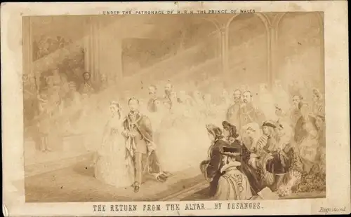 CdV Alexandra von Dänemark, Eduard VII., Hochzeit, Gemälde von Desanges