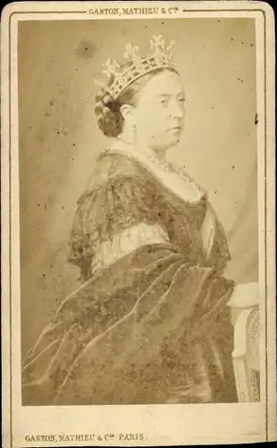 CdV Königin Victoria von England, Portrait mit Krone