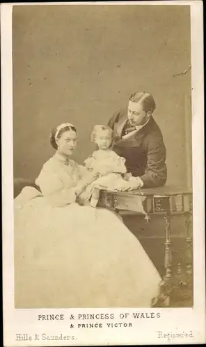 CdV Alexandra von Dänemark, Eduard VII, Prinz Albert Victor, Portrait