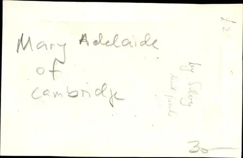 CdV Mary Adelaide of Cambridge, Portrait