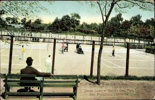 Ak San Francisco Kalifornien USA, Tennisplatz, Golden Gate Park