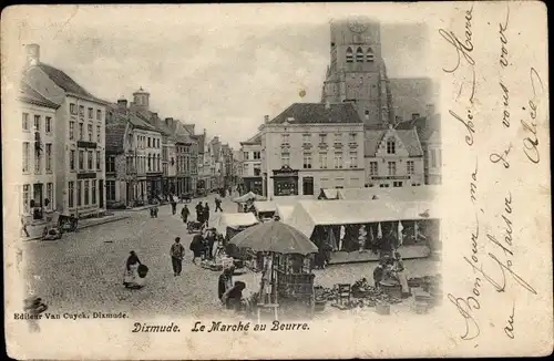 Ak Diksmuide Diksmuide Westflandern, Der Buttermarkt