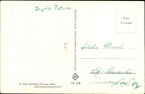 Ak Schauspieler Claus Biederstaedt, Portrait, Film Schwarzwaldmelodie, Autogramm