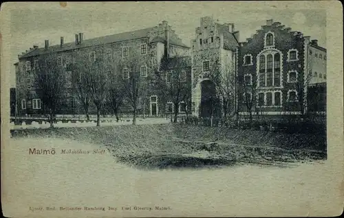 Mondschein Ak Malmö Schweden, Malmöhus Slott