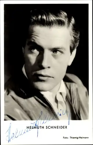 Ak Schauspieler Helmuth Schneider, Portrait, Autogramm