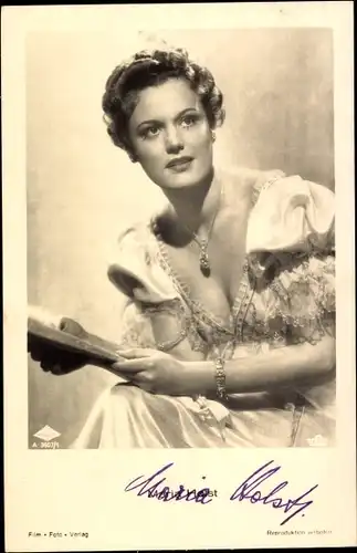 Ak Schauspielerin Maria Holst, Portrait, Autogramm