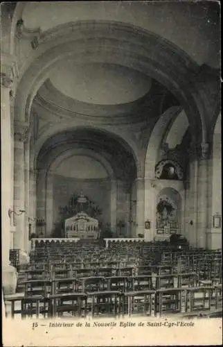 Ak Saint Cyr l'Ecole Yvelines, Innenraum der neuen Kirche