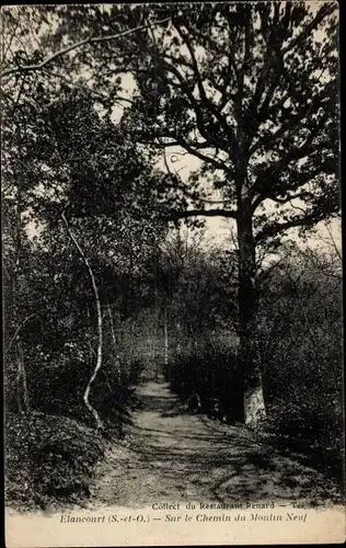 Ak Élancourt Yvelines, Auf dem Weg zum Moulin Neuf